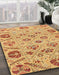 Abstract Orange Modern Rug in Family Room, abs3797