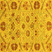 Square Abstract Yellow Modern Rug, abs3797yw