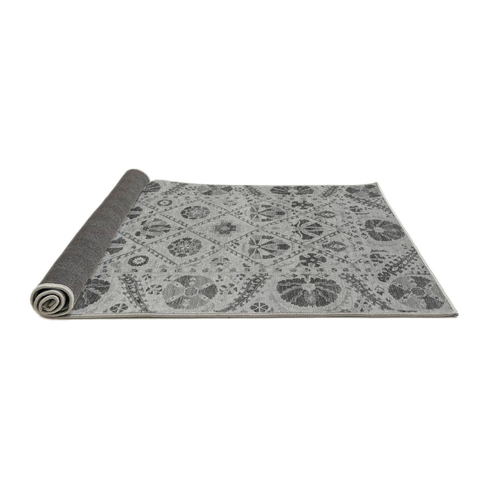Sideview of Abstract Gray Modern Rug, abs3797gry