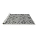 Sideview of Machine Washable Abstract Gray Modern Rug, wshabs3797gry