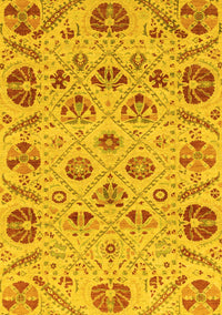 Abstract Yellow Modern Rug, abs3797yw