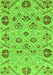 Abstract Green Modern Rug, abs3797grn