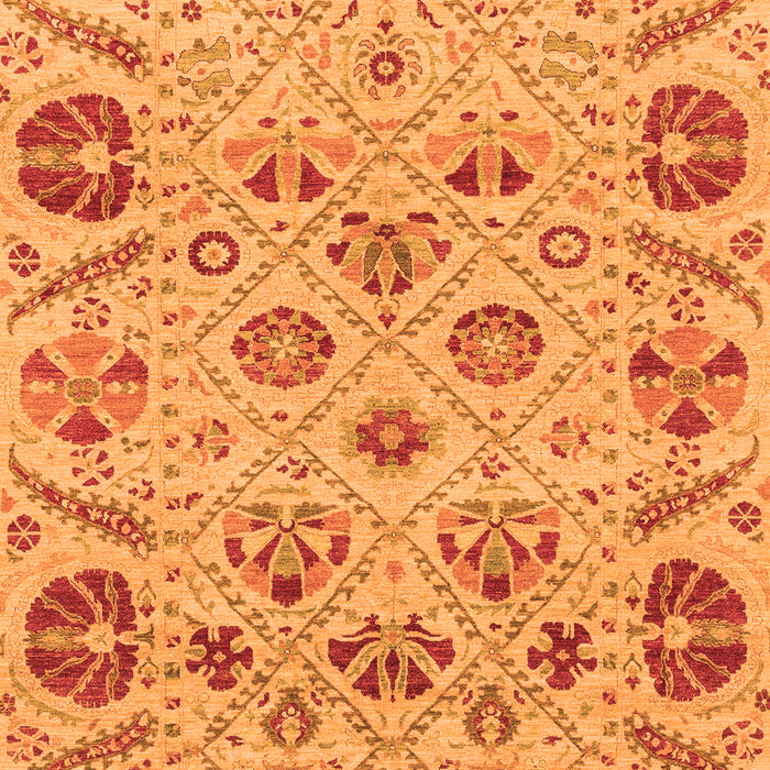 Machine Washable Abstract Orange Modern Area Rugs, wshabs3797org