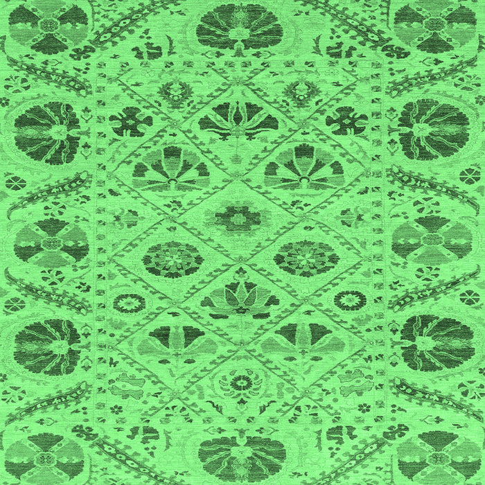 Square Machine Washable Abstract Emerald Green Modern Area Rugs, wshabs3797emgrn