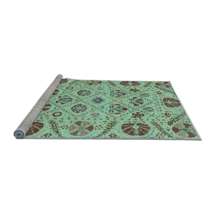 Sideview of Machine Washable Abstract Light Blue Modern Rug, wshabs3797lblu