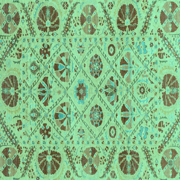 Square Machine Washable Abstract Turquoise Modern Area Rugs, wshabs3797turq
