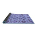 Sideview of Abstract Blue Modern Rug, abs3797blu