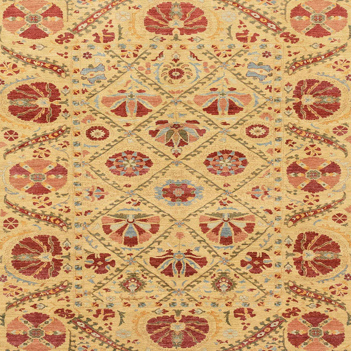 Square Machine Washable Abstract Orange Rug, wshabs3797