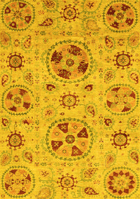 Abstract Yellow Modern Rug, abs3798yw