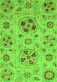 Abstract Green Modern Rug, abs3798grn