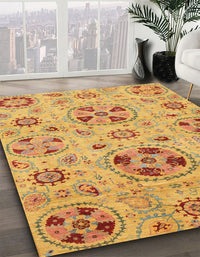 Abstract Orange Modern Rug, abs3798