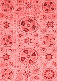 Abstract Red Modern Rug, abs3798red