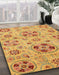 Machine Washable Abstract Orange Rug in a Family Room, wshabs3798