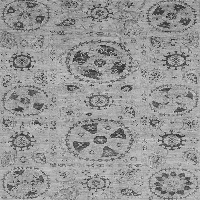 Square Abstract Gray Modern Rug, abs3798gry