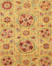 Machine Washable Abstract Orange Rug, wshabs3798