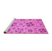 Sideview of Machine Washable Abstract Purple Modern Area Rugs, wshabs3798pur