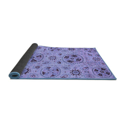 Sideview of Abstract Blue Modern Rug, abs3798blu