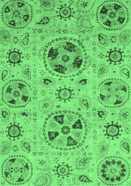 Abstract Emerald Green Modern Rug, abs3798emgrn