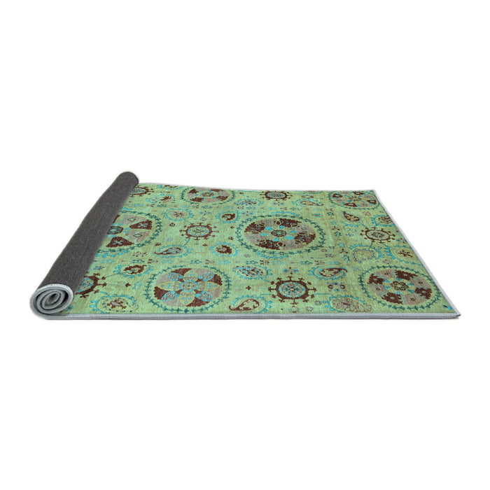 Sideview of Abstract Light Blue Modern Rug, abs3798lblu