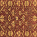 Square Machine Washable Abstract Brown Modern Rug, wshabs3799brn