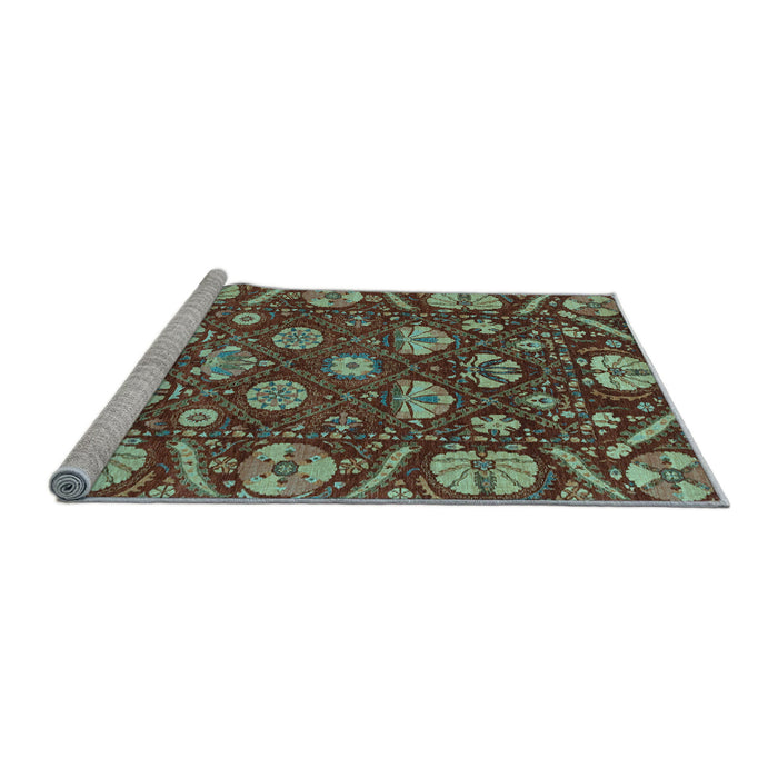 Sideview of Machine Washable Abstract Light Blue Modern Rug, wshabs3799lblu