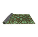 Sideview of Abstract Turquoise Modern Rug, abs3799turq