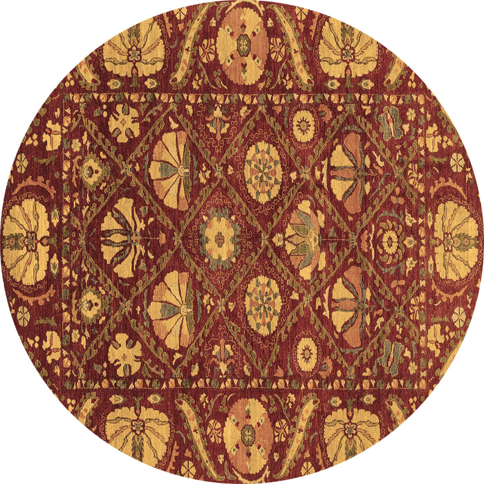 Round Machine Washable Abstract Brown Modern Rug, wshabs3799brn