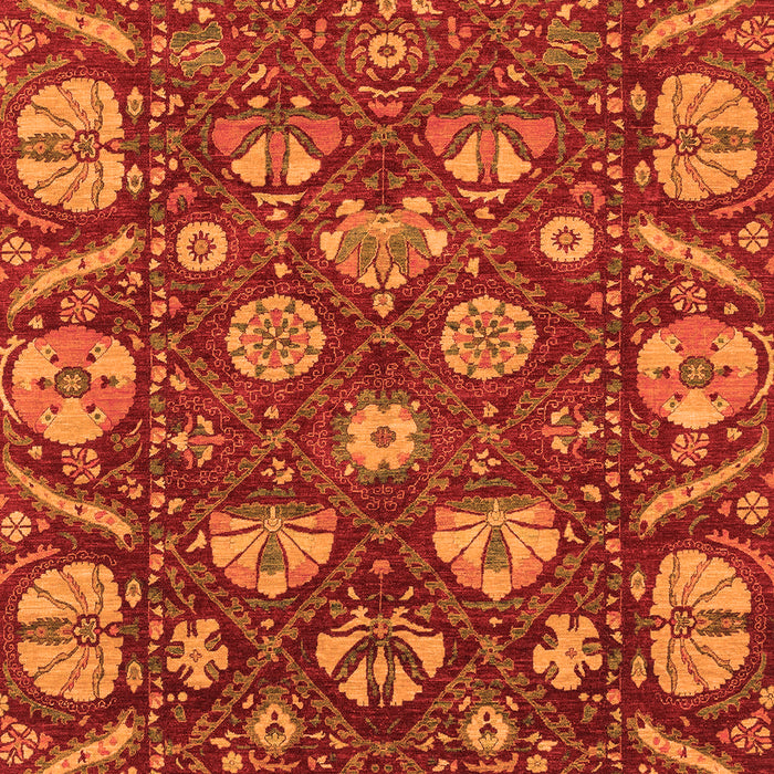 Machine Washable Abstract Orange Modern Area Rugs, wshabs3799org