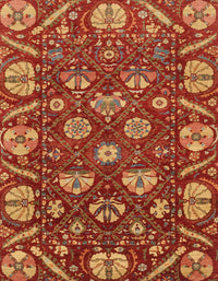 Machine Washable Abstract Red Rug, wshabs3799