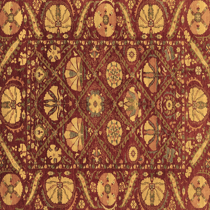 Square Abstract Brown Modern Rug, abs3799brn