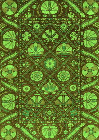 Abstract Green Modern Rug, abs3799grn