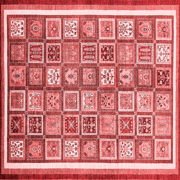 Machine Washable Abstract Red Modern Rug, wshabs379red