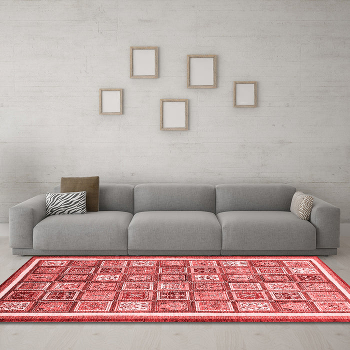 Modern Red Washable Rugs