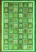 Abstract Green Modern Rug, abs379grn