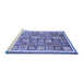 Sideview of Machine Washable Abstract Blue Modern Rug, wshabs379blu