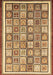 Machine Washable Abstract Brown Modern Rug, wshabs379brn