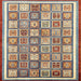 Square Machine Washable Abstract Chestnut Brown Rug, wshabs379