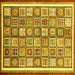 Square Abstract Yellow Modern Rug, abs379yw