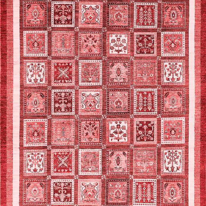 Machine Washable Abstract Red Modern Rug, wshabs379red