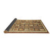 Sideview of Abstract Brown Modern Rug, abs379brn