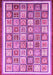 Machine Washable Abstract Pink Modern Rug, wshabs379pnk