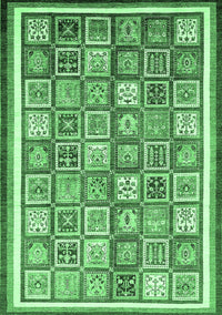 Abstract Emerald Green Modern Rug, abs379emgrn