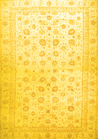 Oriental Yellow Traditional Rug, abs37yw