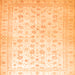 Square Oriental Orange Traditional Rug, abs37org