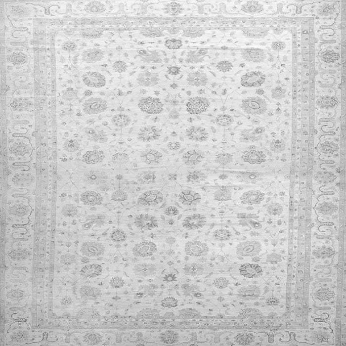 Square Machine Washable Oriental Gray Traditional Rug, wshabs37gry