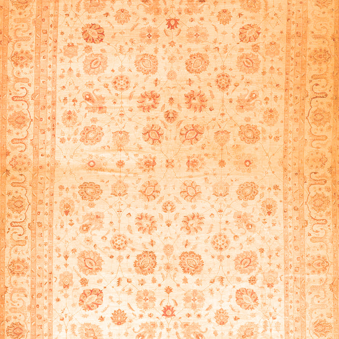 Machine Washable Oriental Orange Traditional Area Rugs, wshabs37org