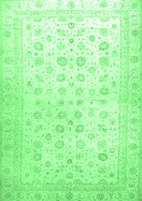 Oriental Emerald Green Traditional Rug, abs37emgrn