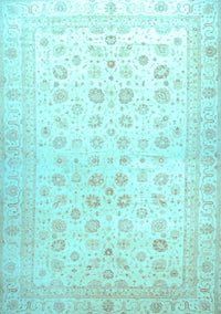 Oriental Light Blue Traditional Rug, abs37lblu