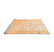 Sideview of Machine Washable Oriental Orange Traditional Area Rugs, wshabs37org