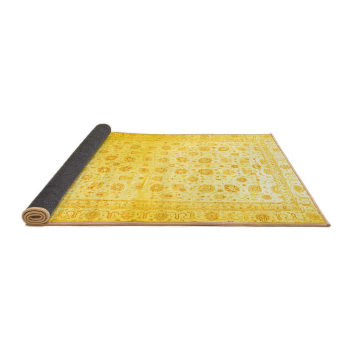Sideview of Oriental Yellow Traditional Rug, abs37yw